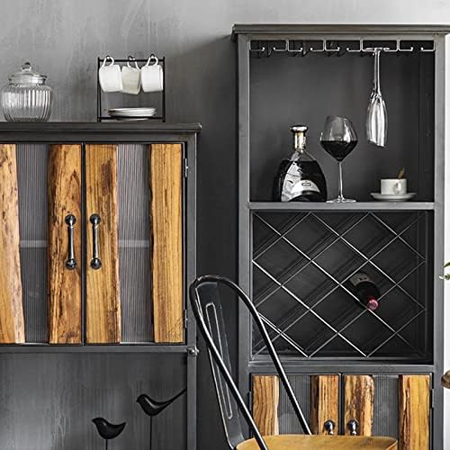 Hhaoran-9863 Vintage Iron Wine Cabinet