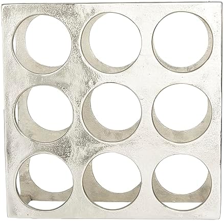 Deco 79 Novogratz 9 Bottle Wine Rack Silver 1