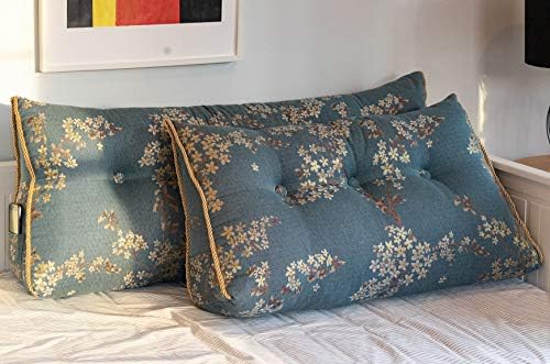 WOWMAX Wedge Pillow Headboard Lake Blue