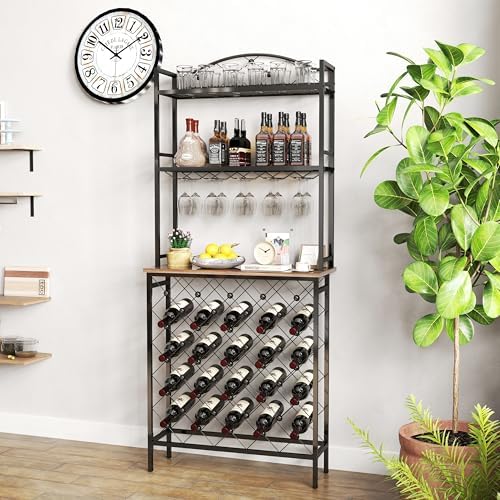 YAFF 3-Tier Wine Rack Bar Table with Storage 1