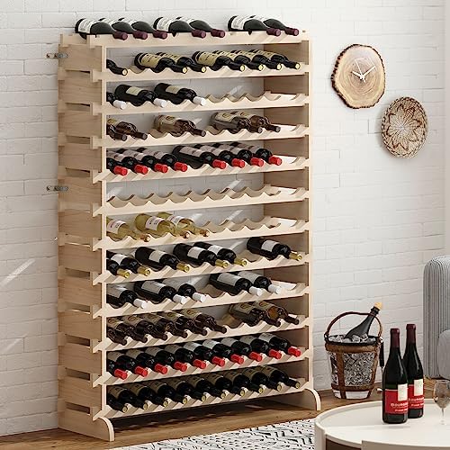 DlandHome 12 Tier Wine Rack 120 Bottle Holder