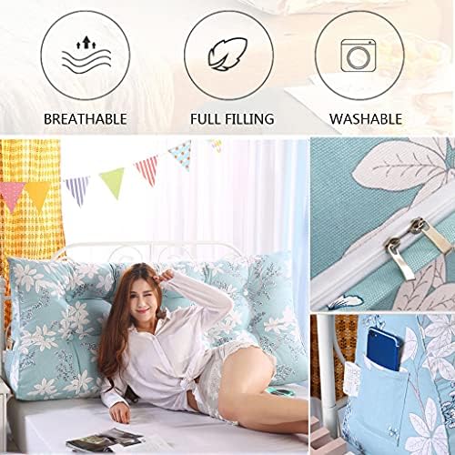 ZZYK Headboard Cushion Fleece Triangular Support Pillow