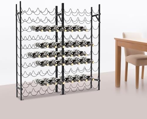 10-Tier 100 Bottles Freestanding Wine Rack