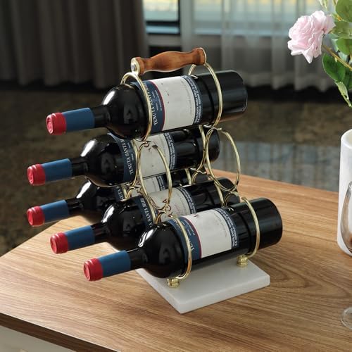 BCS Tabletop Wine Rack with Marble Base