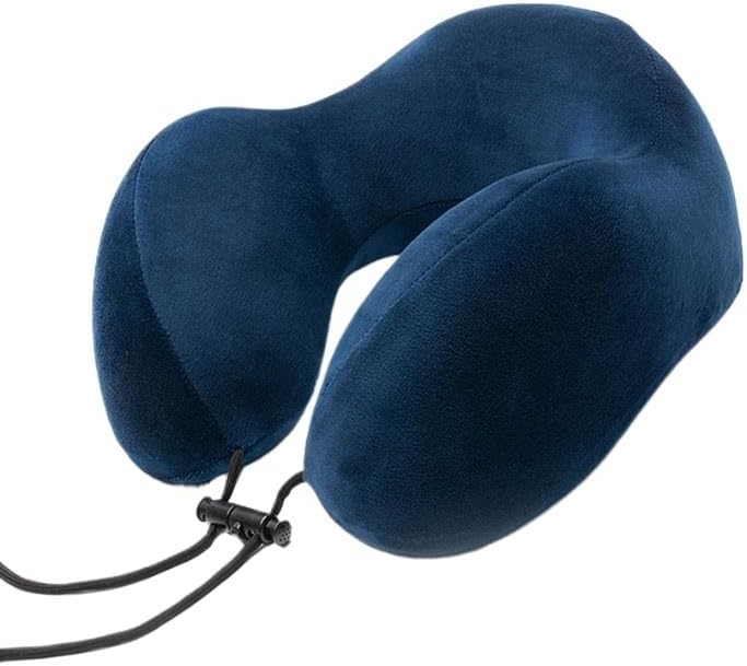 QLSWZC Travel Neck Pillow with Memory Foam and Magnetic Cloth
