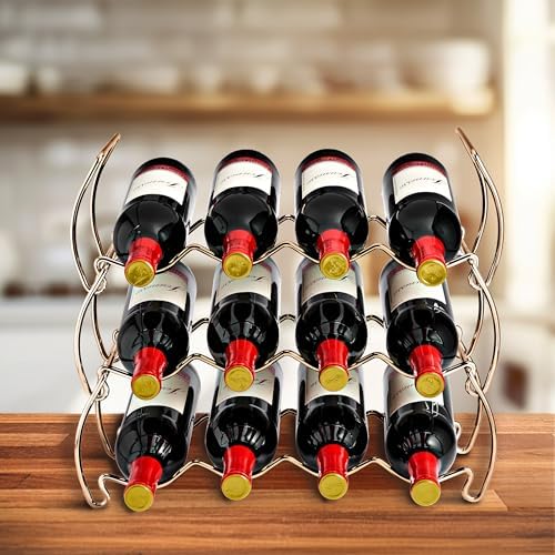 Sorbus 6-Tier Copper Wine Rack - 24 Bottle Storage