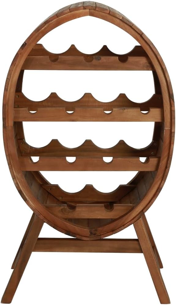 BUKSCYJS 13-Bottle Wine Rack Solid Acacia Wood