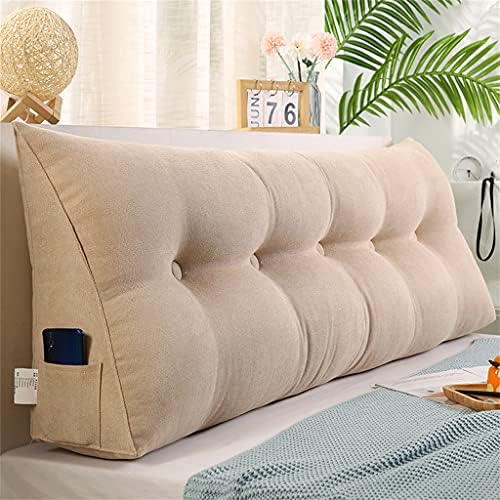 ZZYK Triangular Headboard Pillow 59inch Beige Comfort Cushion