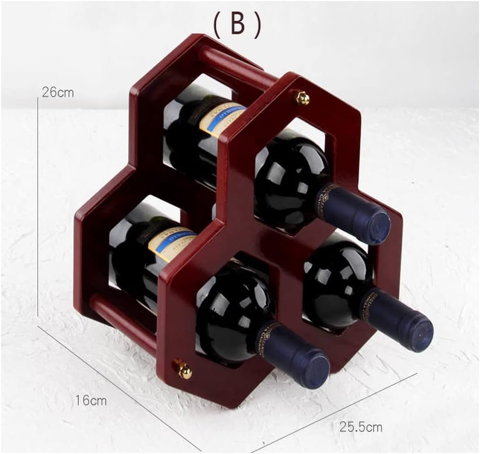 LYRWISHLTD Small Wooden Wine Rack Holder