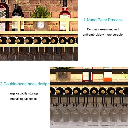 ZJDYDY Wall-Mounted Wine Rack - Space-Saving Wrought Iron Holder