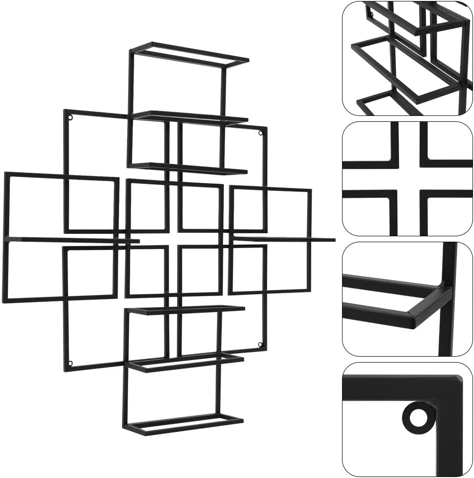 Gdrasuya10 8-Bottle Black Wall Wine Rack