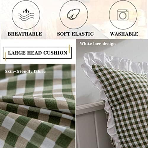 ZZYK Plaid Headboard Cushion with Removable Cover