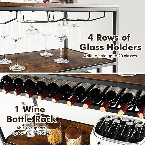Giantex 4-Tier Freestanding Wine Rack Cabinet