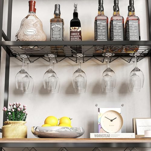 YAFF 3-Tier Wine Rack Bar Table with Storage 1
