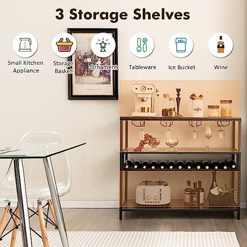Giantex 4-Tier Freestanding Wine Rack Cabinet