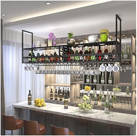 Hanging Wine Rack 2-Layer Wall Mounted Storage Shelf