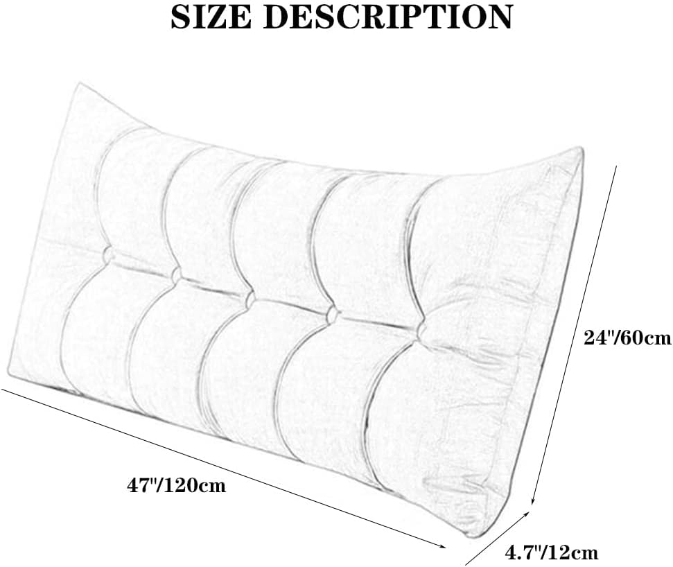 ZZYK Reading Support Pillow with Removable Cover Yellow 47