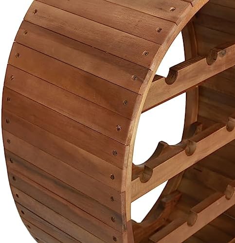 vidaXL Solid Acacia Wood Wine Rack - 4 Level 13 Bottles