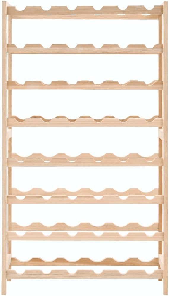 vidaXL Cedar Wood Wine Rack - 48 Bottles Freestanding Scandinavian Style