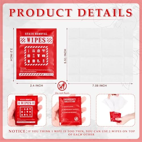 Timgle 200 Pcs Stain Remover Wipes for Clothes Fabric Carpet