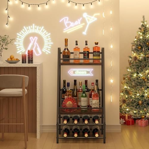 LOTEYIKE 4-Tier Freestanding Wine Rack Floor