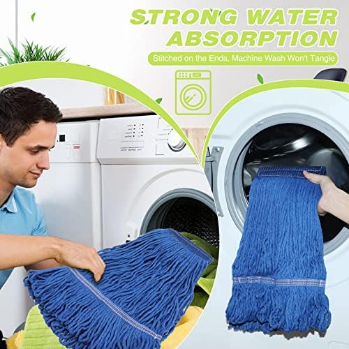 20-Pack SEEWEY Wet Mop Head Refills for Commercial and Home Use