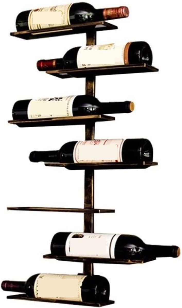 Industrial Style Wrought Iron Wine Rack for Home