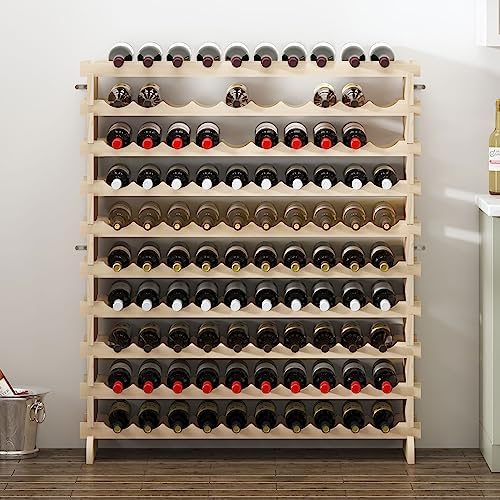DlandHome 100-Bottle Freestanding Wine Rack 10 Tier