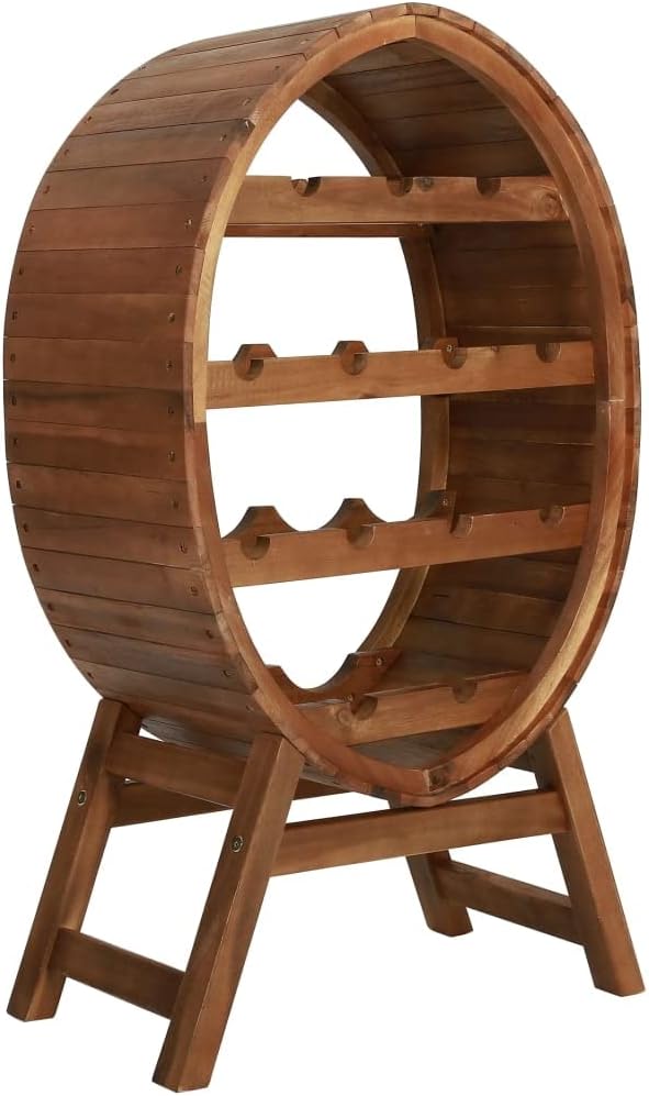 BUKSCYJS 13-Bottle Wine Rack Solid Acacia Wood