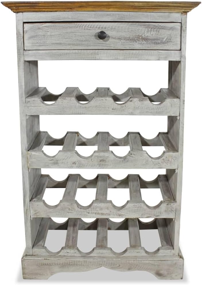 vidaXL Reclaimed Wood Wine Rack with Antique Style