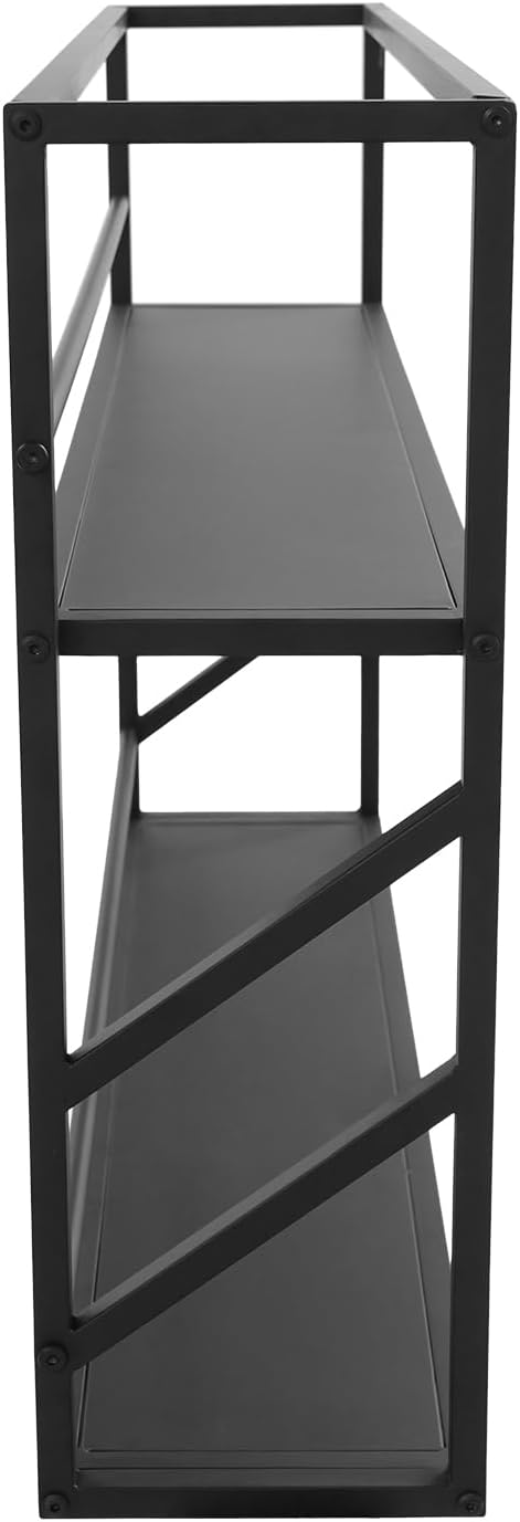 TFCFL Wall Mount Wine Rack 2-Tier Metal Storage