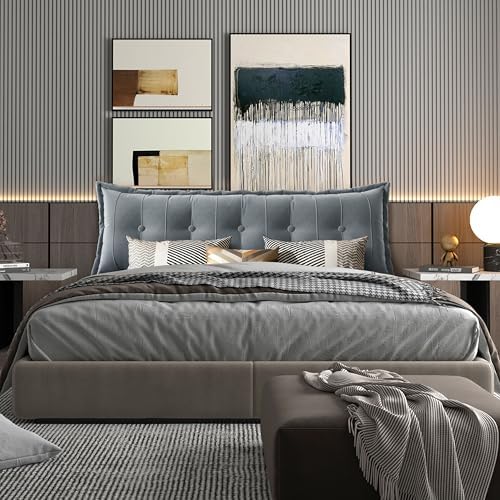 WOWMAX Velvet Back Support Pillow for Bed and Daybed