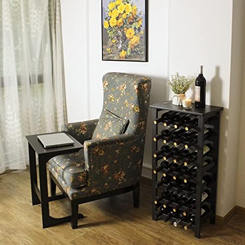SMIBUY Bamboo Wine Rack 28 Bottles 7-Tier