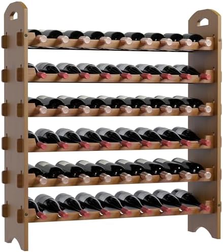 Ruichang Bamboo Wine Rack - 6 Tier 54 Bottle Capacity