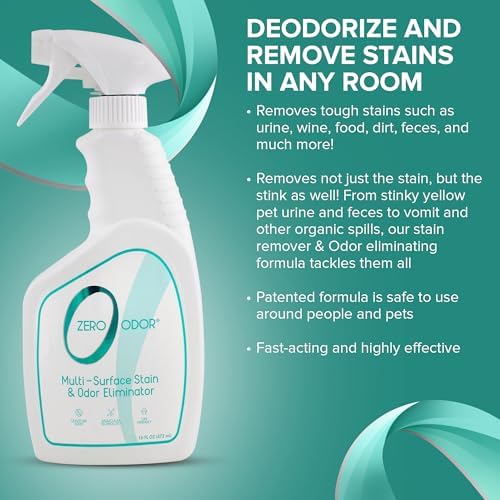 Zero Odor Multi-Surface Stain Remover Odor Eliminator 16oz 1
