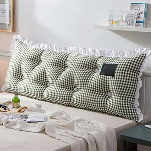 ZZYK Plaid Headboard Cushion with Removable Cover