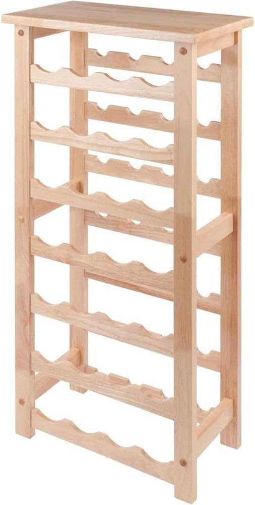 Oakestry Napa Wine Rack - Freestanding Wooden Bottle Holder