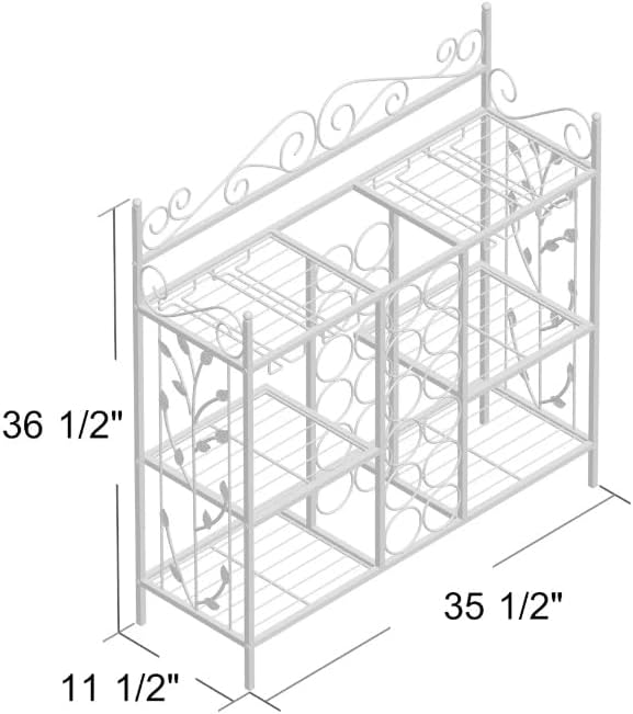 KB Designs 12 Bottle Floor Wine Rack Organizer Black