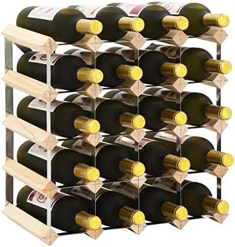 vidaXL 20-Bottle Freestanding Wine Rack 1
