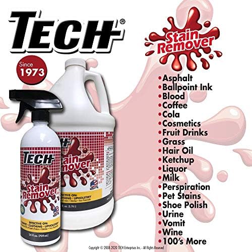 TECH Stain Remover 24 oz 2-Pack for Carpet Clothes Upholstery