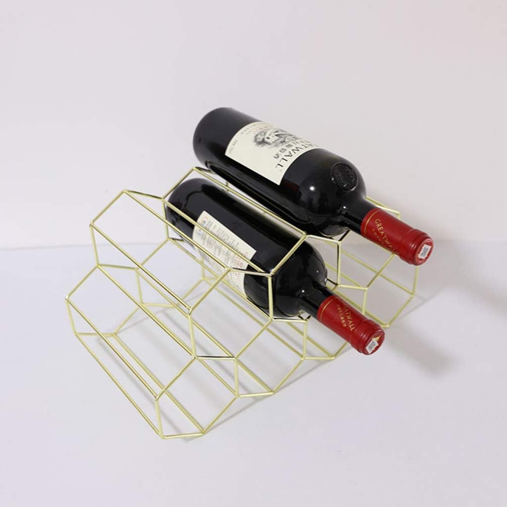 VIXPET 7 Bottle Countertop Wine Rack - Gold