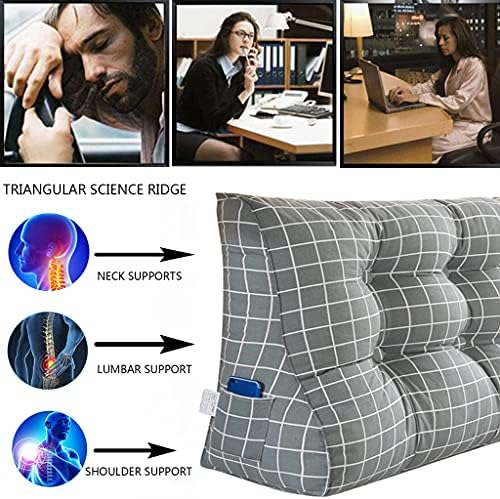 ZZYK Headboard Cushion Fleece Triangular Support Pillow