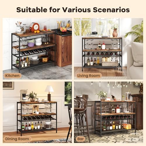 COSTWAY 41 Inch Freestanding Wine Rack Table