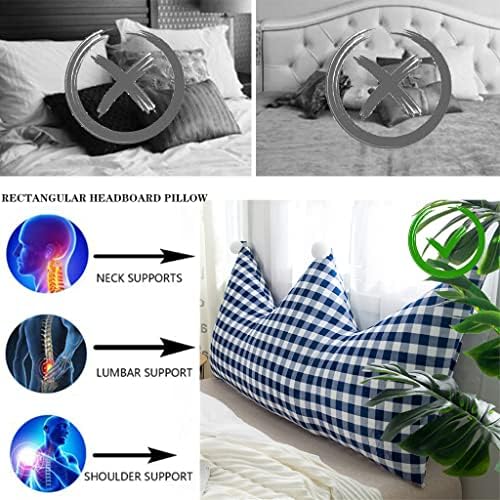 ZZYK Soft Reading Pillow with Zipper Removable Headboard