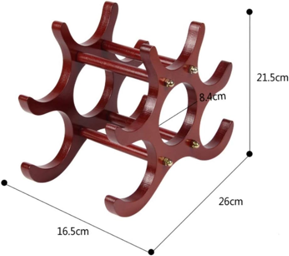 Wooden Wine Rack with 6 Bottle Capacity