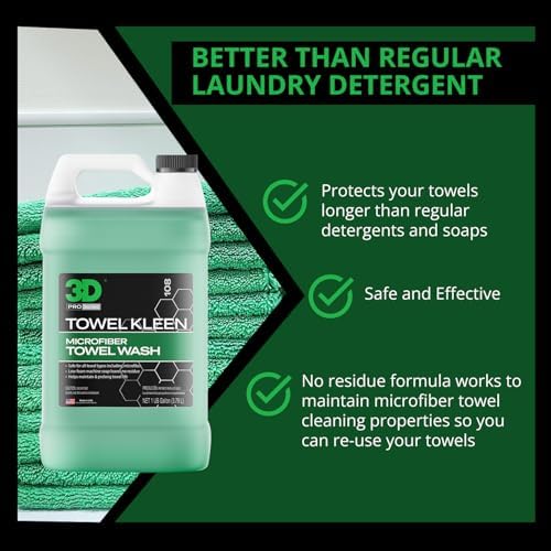 3D Towel Kleen Microfiber Detergent - 1 Gallon