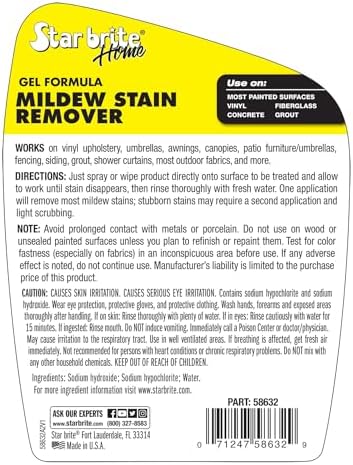 STAR BRITE Home Mildew Stain Remover Gel Spray - 32 OZ 1