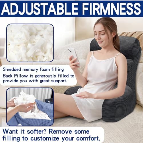 Extra Large Back Support Pillow for Bed Sitting Up
