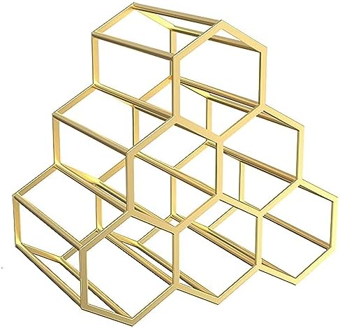 Modern Gold Wine Rack for 5-8 Bottles Durable Stylish