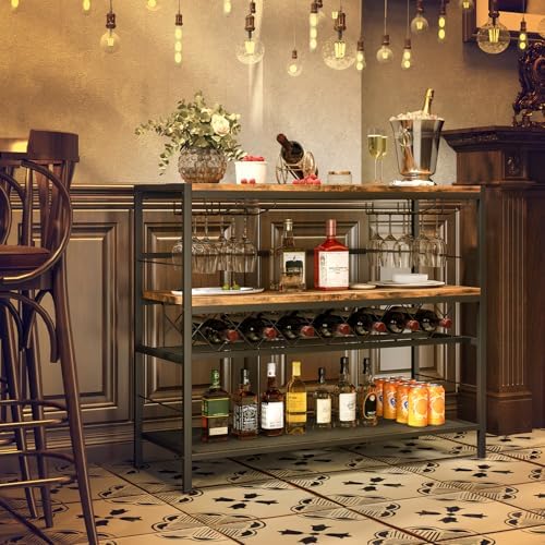 COSTWAY 41 Inch Freestanding Wine Rack Table